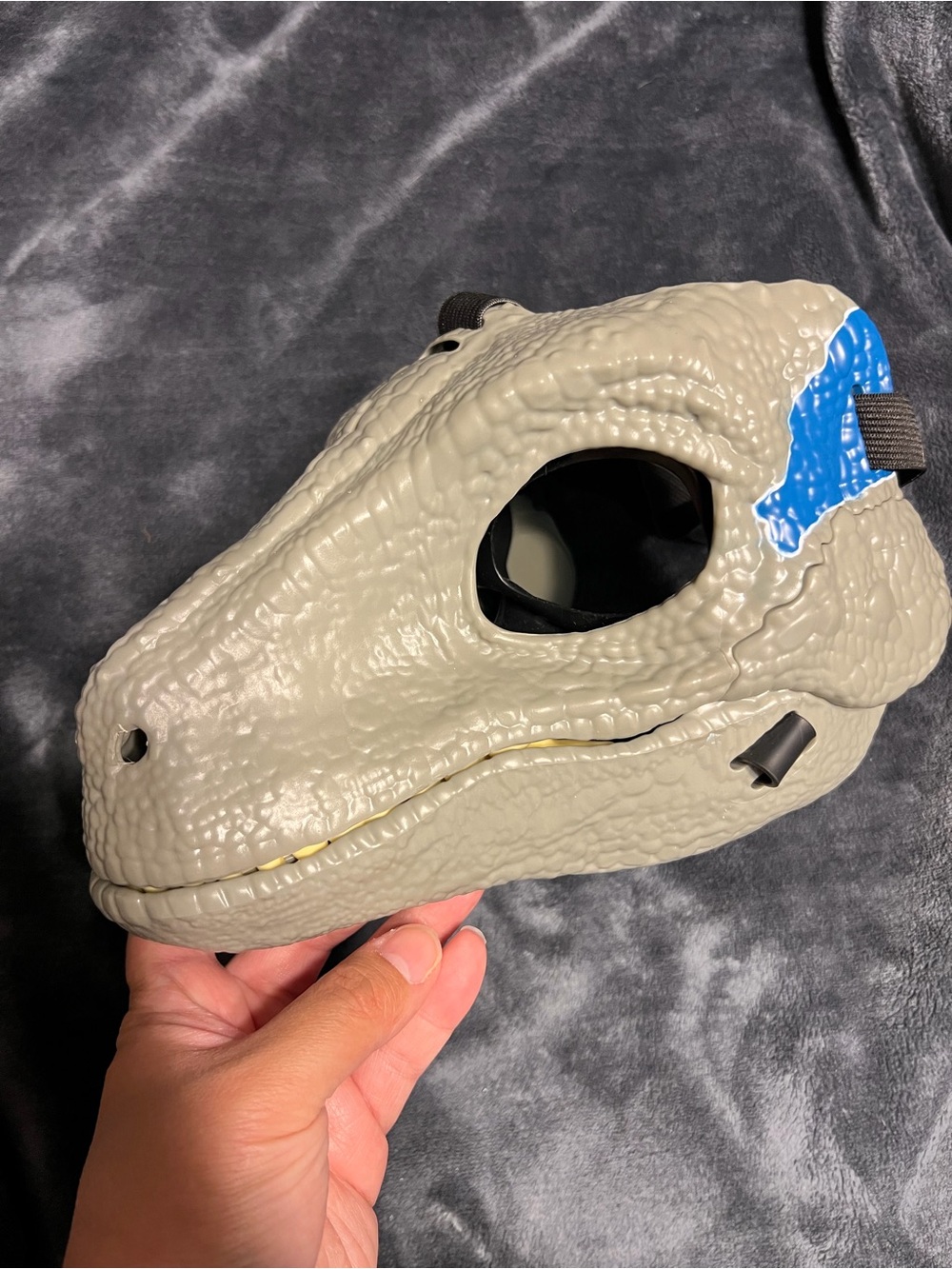 Universal Theme Park Jurassic World Blue Grey Dinosaur Functional Jaw Mask